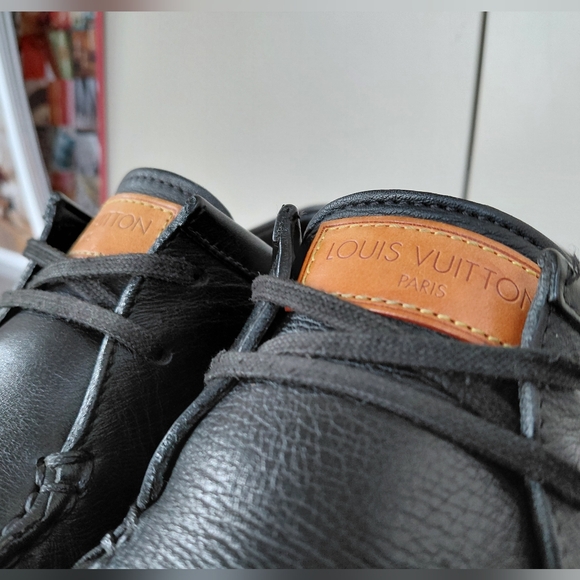 Louis Vuitton Black Veau Soie Leather Loafers Shoes main image 10